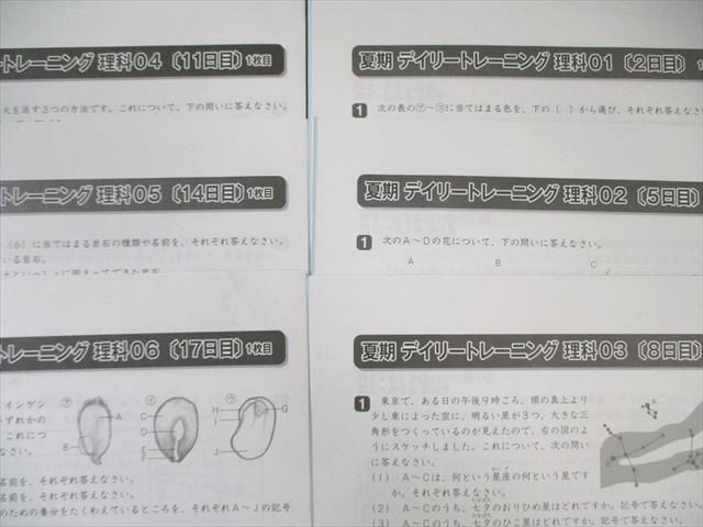 (2024) サピックス 6年 理科 デイリートレーニング 確認テスト等問題集 2024) サピックス 6年 理科 デイリートレーニング 確認テスト等