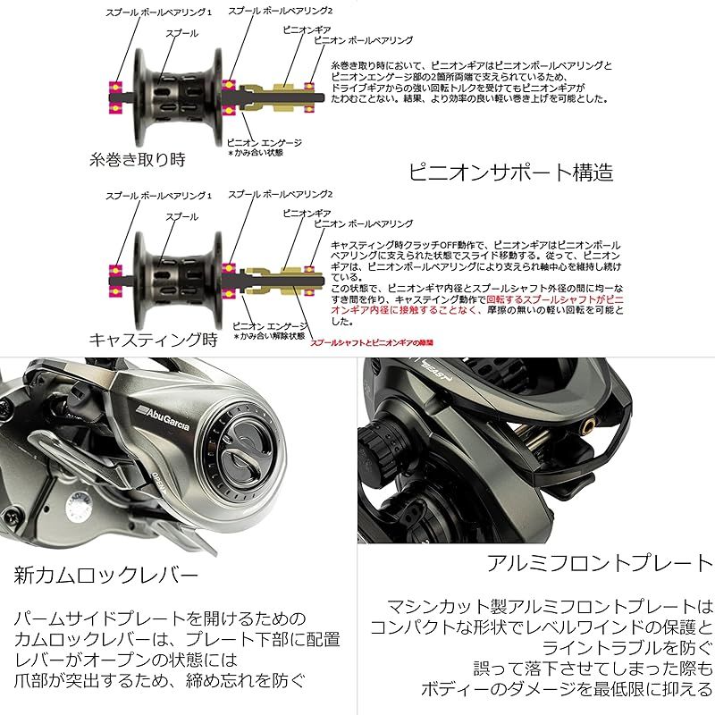 Abu ZENON Garcia JDM Right 併売）☼ AbuGarcia (アブガルシア) ZENON BEAST6 右巻き ベイトリール フレッシュウォーター専用 1