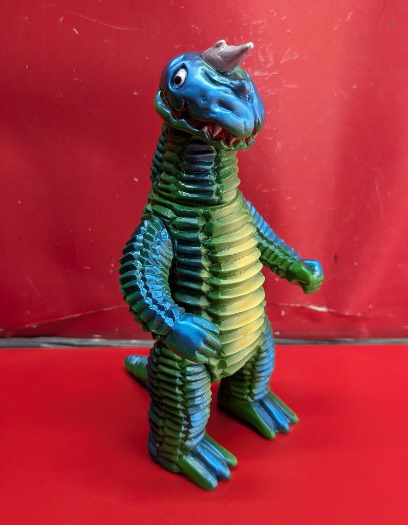 ポピー ブルマァクの怪獣シリーズ ブルマァク アボラス 黄緑成型 水色メタスプレー