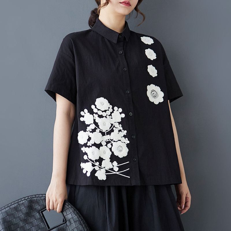 LEONARDレオナール 花柄 半袖トップス 黒 - トップス最低 価格 花柄