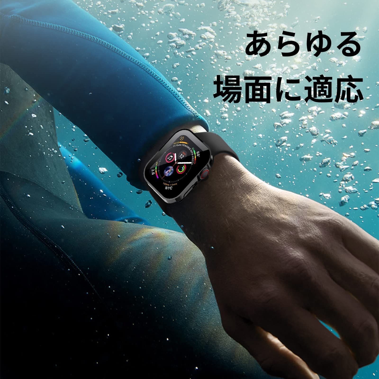 TEMEDO 対応 Apple Watch ケース 42mm アップルウォッチ カバー PC素材 Apple Watch カバー 全面保護 二重構造  アップルウォッチ ケース ガラスフィルム 一体型 Apple Watch 10 アップルウォッチ10 対応(42mm,クリア)