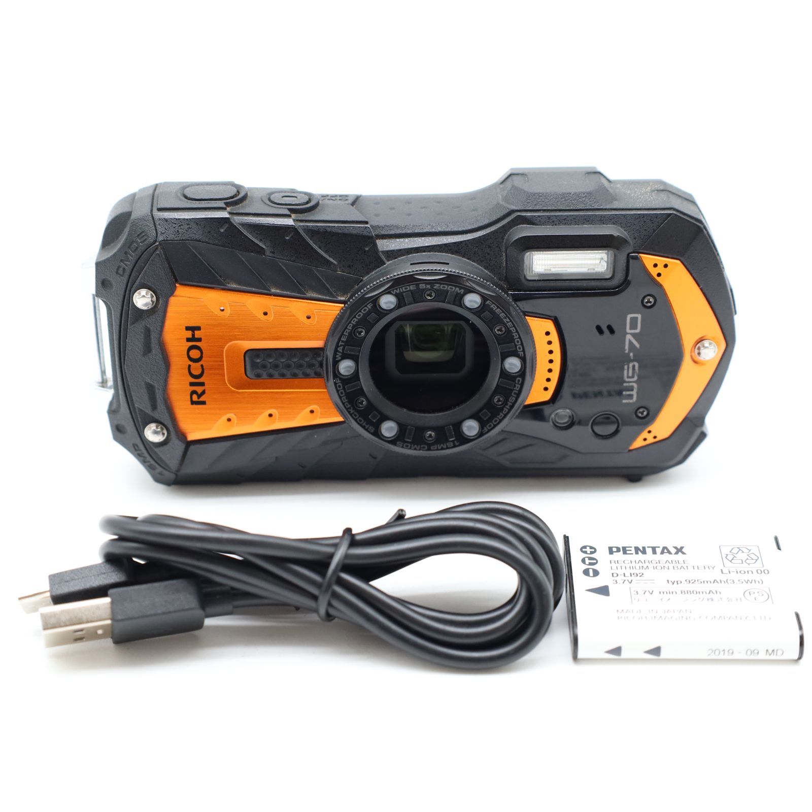 動作確認・美品]PENTAX RICOH WG-70 オプション品多数付き