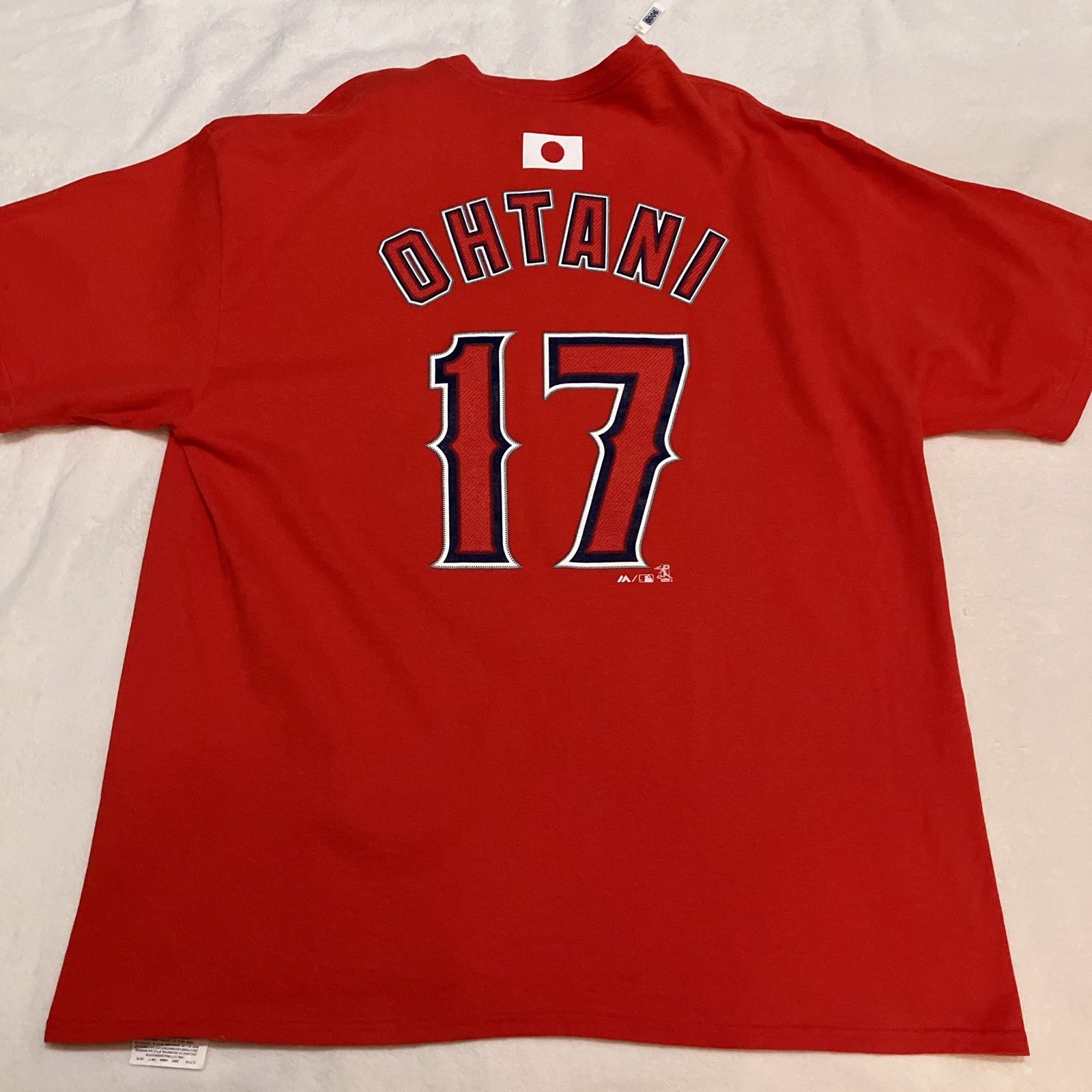 Majestic - 新品　大谷翔平 エンゼルス Tシャツ 背番号17 Majestic】大谷翔平 背番号17 ANGELS 赤 レプリカTシャツ メンズ