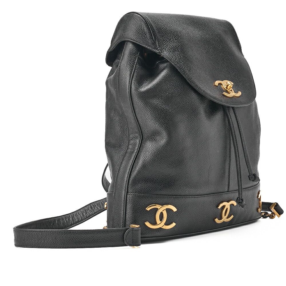CHANEL シャネル リュック キャビアスキン トリプルココ ターン