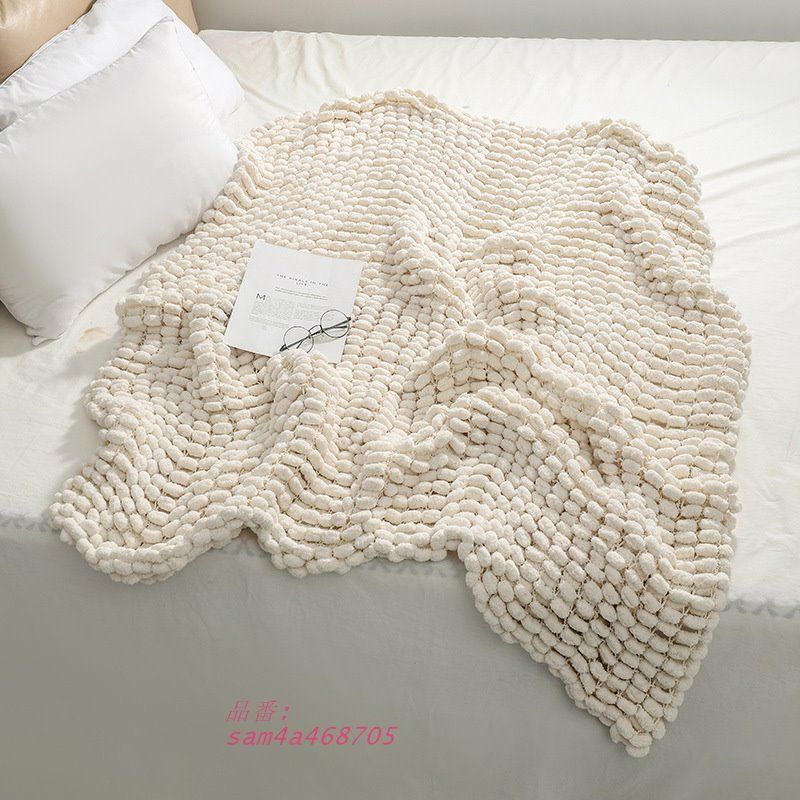 ソファカバーカーペット粗毛糸手編み毛布トッズカーペットニットカーペットアウトドアキャンプ毛糸カーペット am4a468705