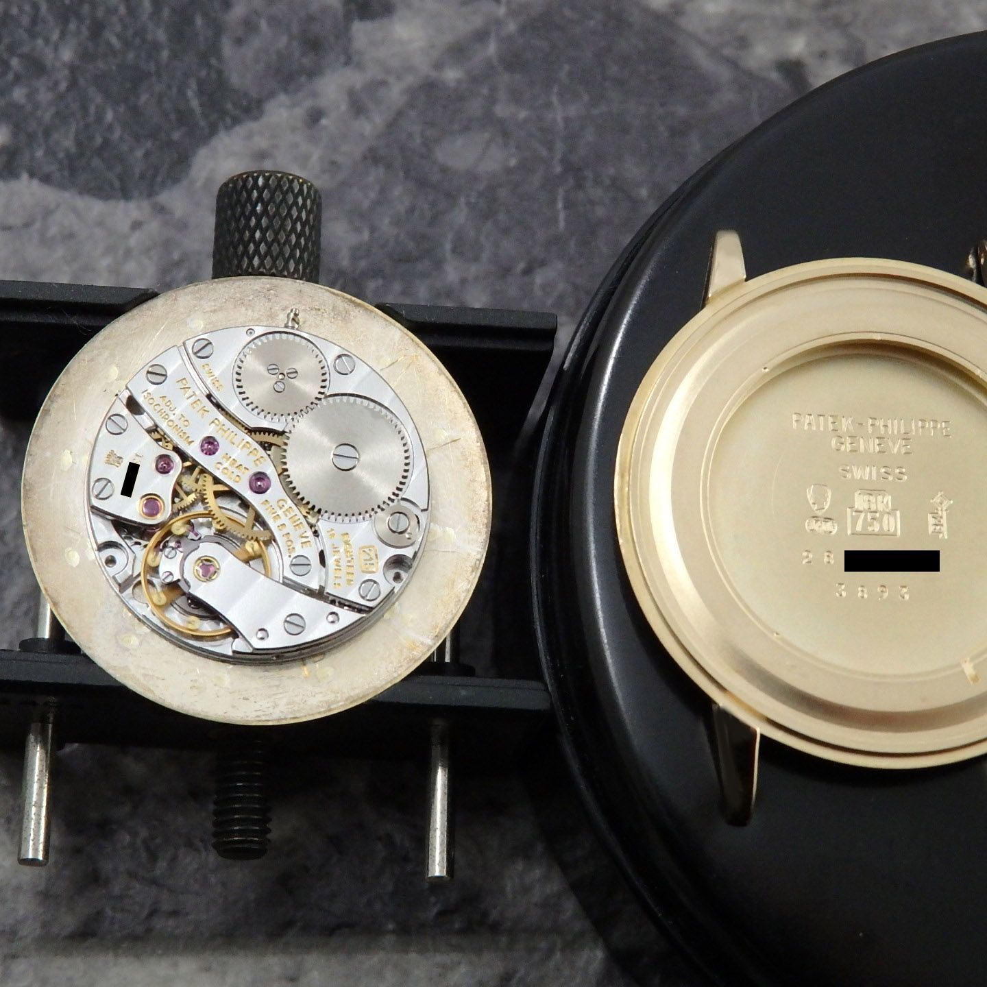 パテックフィリップ 3893 カラトラバ メンズ K18YG/革 金無垢 手巻き スモセコ 215 白文字盤 パテック・フィリップ・カラトラバ 18KPG金無垢・ピンクダイヤル手巻き