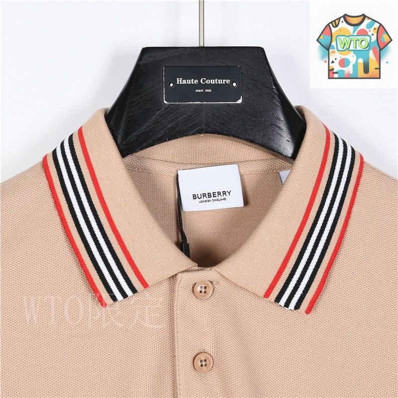 Burberry  バーバリー EKD 刺繍ストライプ ポロシャツ BURBERRY - 正規 21SS BURBERRY バーバリー アイコンストライプ