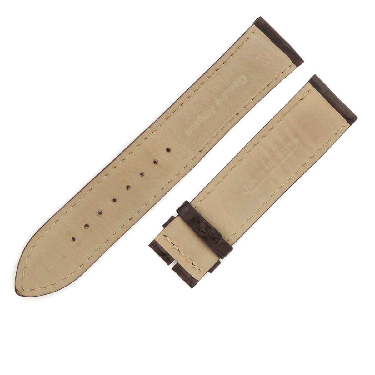 ③ジャガールクルト 純正 ベルト レザー クロコ ブラウン 尾錠 【訳あり】 新品】ジャガールクルト 純正 クロコレザーベルト 【公式通販】