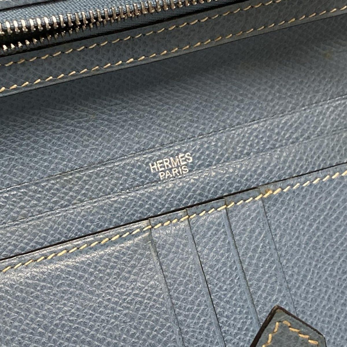 HERMES(エルメス) 2つ折り財布 ベアンコンパクト ブルージーン 新型  