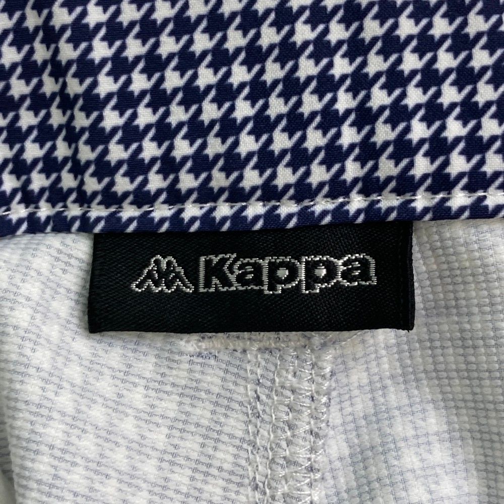 サイズ：L KAPPA GOLF カッパゴルフ ストレッチパンツ 千鳥柄 ネイビー