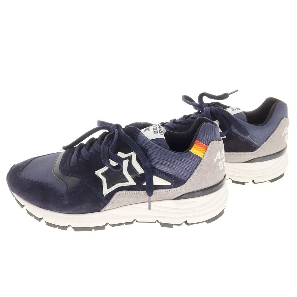 未使用【中古】アトランティックスターズ メンズ スニーカー COO-86B ベガ ゴールド 表記サイズ：42[jggS] 新品未使用 アトランティックスターズ イエロー ネイビー スニーカー