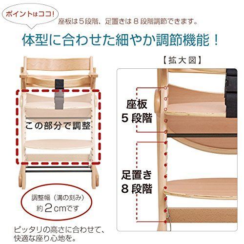 ベビーチェア たためる木製スマートハイチェア3