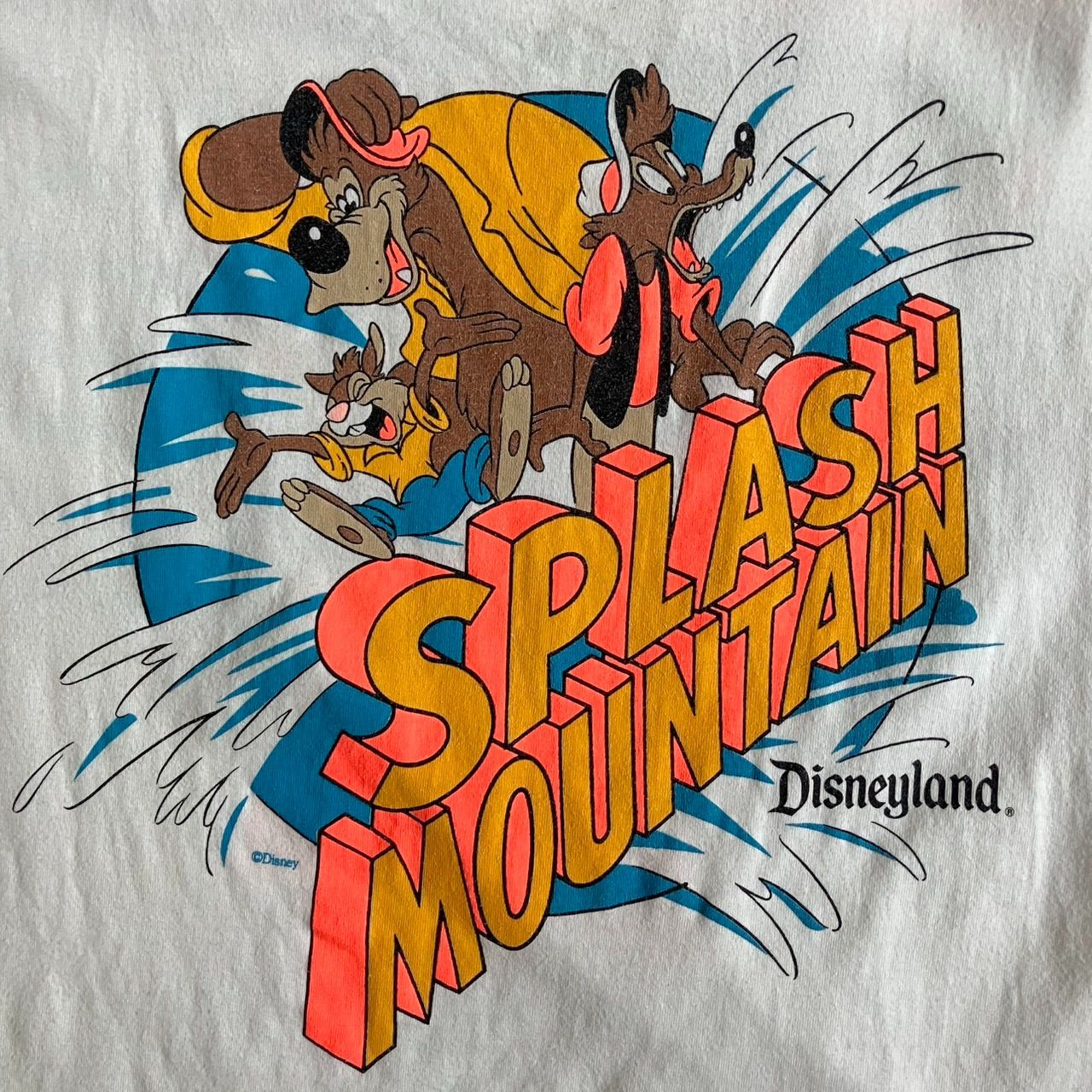 超希少 80s スプラッシュマウンテン ディズニー Tシャツ XLサイズ 白 
