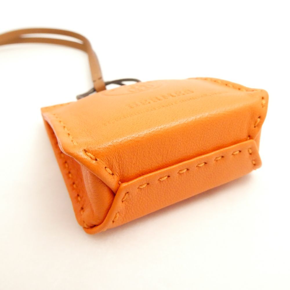 エルメス HERMES サック オランジュ ショッパーチャーム　美品 美品】HERMES エルメス チャーム サックオランジュ ショッパー