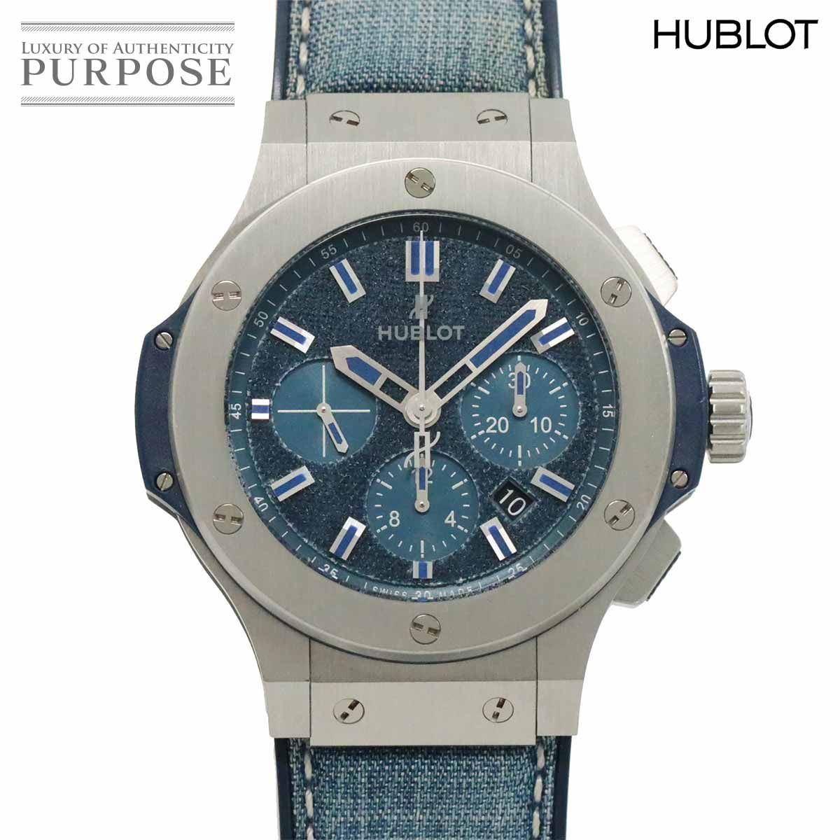 ウブロ HUBLOT ビッグバン スチール ジーンズ クロノグラフ 301 SX 2770 NR JPN15 日本100本限定 デイト 自動巻き Big Bang 90245602