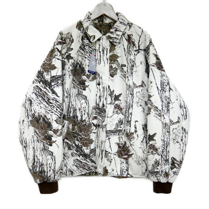 Supreme 国内正規 24SS RealTree Reversible Quilted Work Jacket リアルツリー  リバーシブルキルテッドワークジャケット 中綿 3M シンサレート Snow Camo スノーカモ 白 迷彩 XL