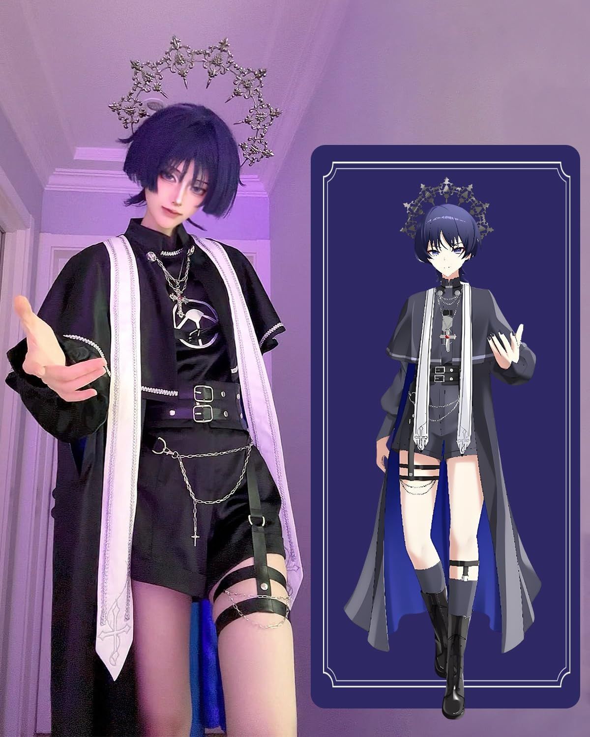 五次元 散兵 コスプレ ウィッグ付き 原神 国崩 放浪者 五次元 散兵 コスプレ ウィッグ付き 原神 国崩 放浪者