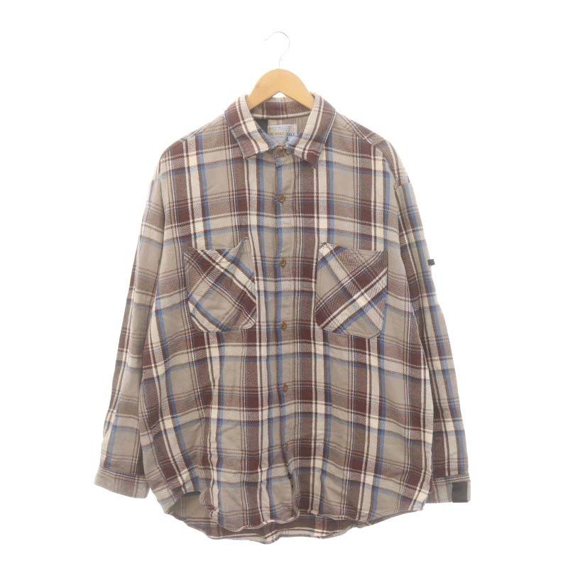 ミスターハリウッド N.HOOLYWOOD × ビッグマック BIC MAC 23SS SHIRT チェックシャツ 長袖 TALL L 茶色 青 グレージュ /ES OS AD