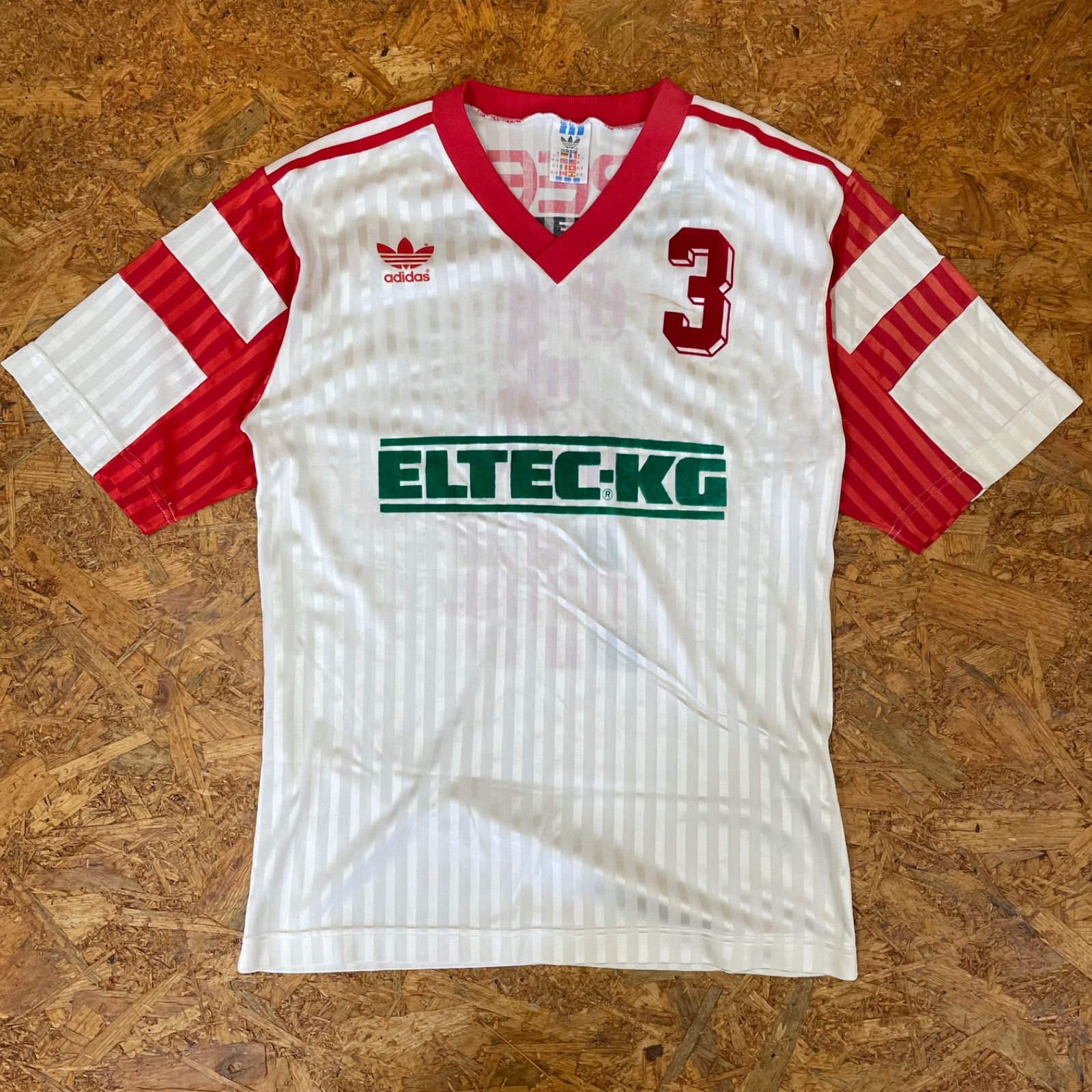 USA】アディダス adidas 80s 90s 万国旗タグ サッカーシャツ 80s~'90s adidas ゲームシャツ M アディダス トレフォイル 万