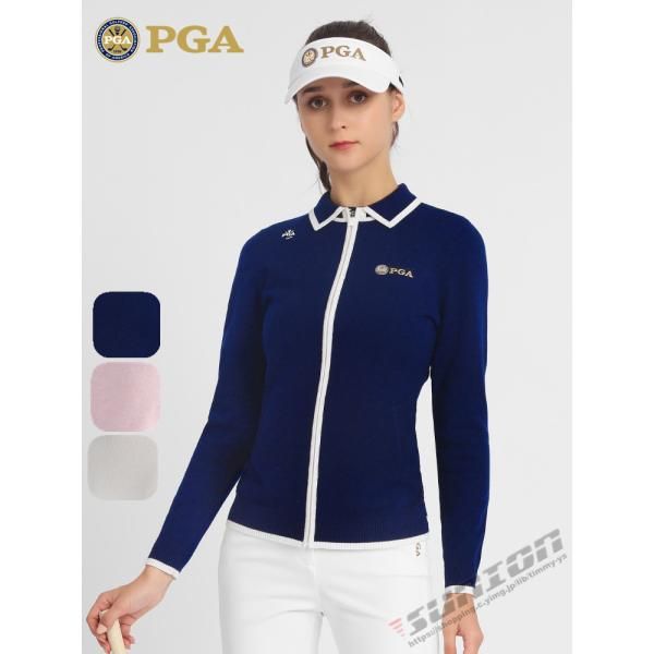 ゴルフ GOLF ウールセーター 秋 冬  レディース コート ゴルフウェア ニットセーター 防寒 暖かい  プレゼント ギフト 2311gfnvmy18*カラー-NAVY