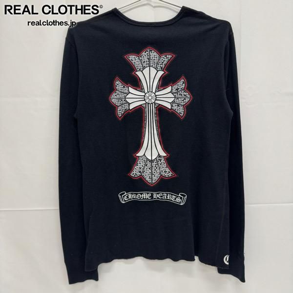 CHROME HEARTS クロムハーツ CH ダブルクロス スクロールロゴ 長袖Tシャツ L