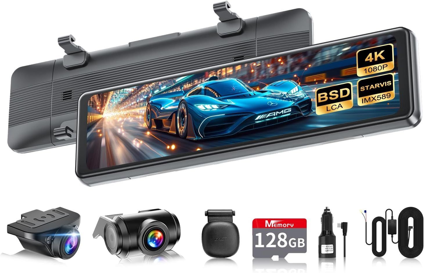 ドライブレコーダー ミラー型 IMX415センサー 800万画素 音声制御 ドライブレコーダー ミラー型 IMX415センサー 800万画素 音声