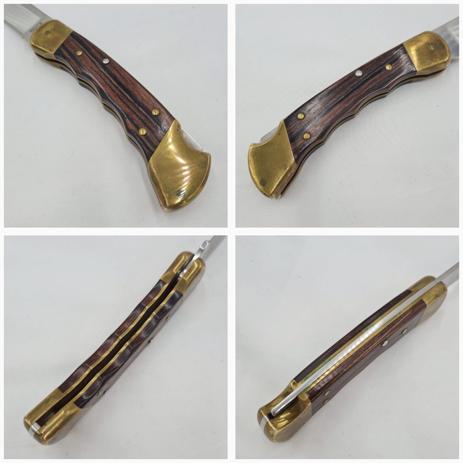 BUCK KNIVES(バックナイフ) 110 フォールディングハンター(2004年製造)　鋼材：HCステンレススチール・黒檀・真鍮 BUCK KNIVES(バックナイフ) 110 フォールディングハンター(2004