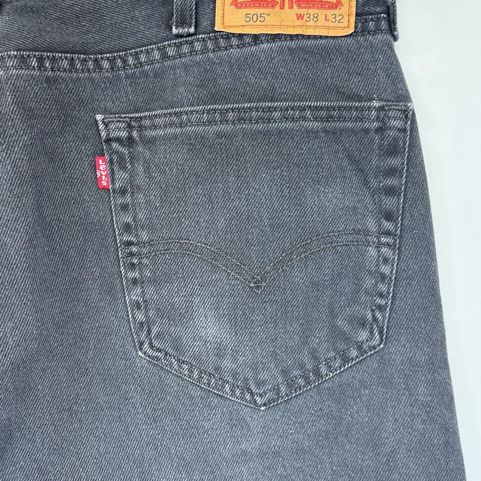 リーバイス505 ブラックデニム ジーンズ ビックサイズ W38 L32 