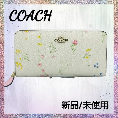 COACH ワイルド フラワー プリント アコーディオン 長財布