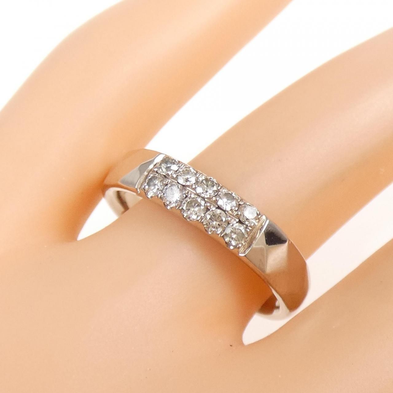 K18PG ダイヤモンド リング 0.30CT K18WG 天然ダイヤモンド 0.30ct