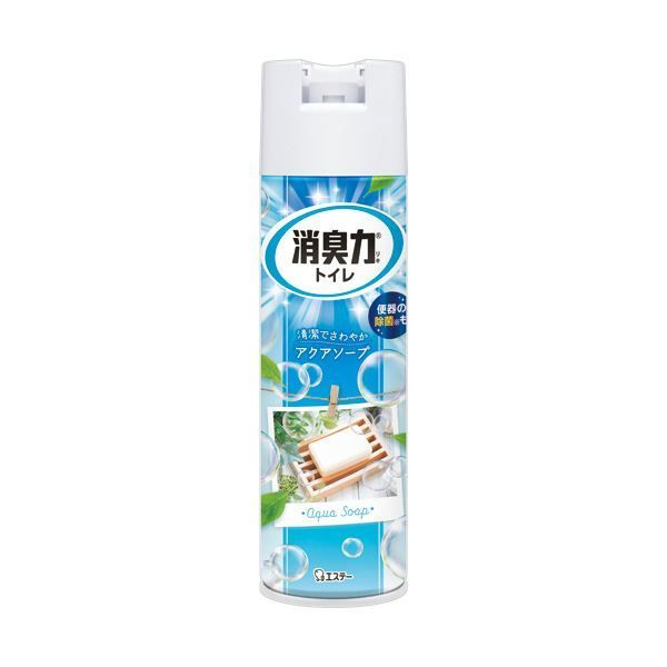 （まとめ） エステートイレの消臭力スプレー アクアソープ 365mL 1セット（3本） 【×5セット】