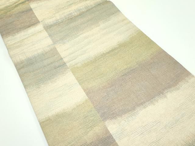 平和屋着物□極上 紋屋井関 御寮織 両面 全通柄袋帯 春秋絣文 金糸 反