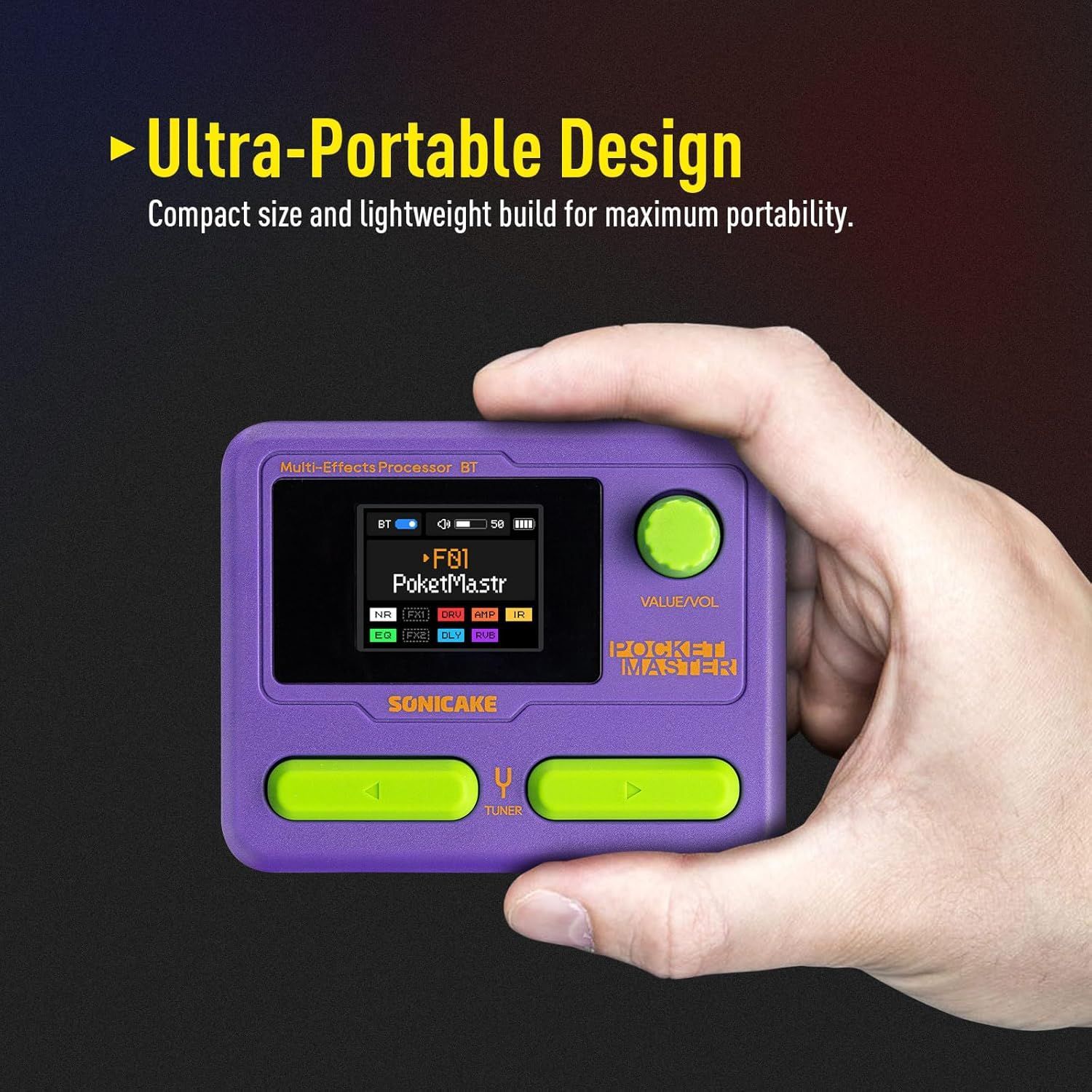 SONICAKE ポケットマスター QME-10 PP マルチエフェクトペダル Sonicake Pocket Master Compact Multi-effects Processor (QME-10)