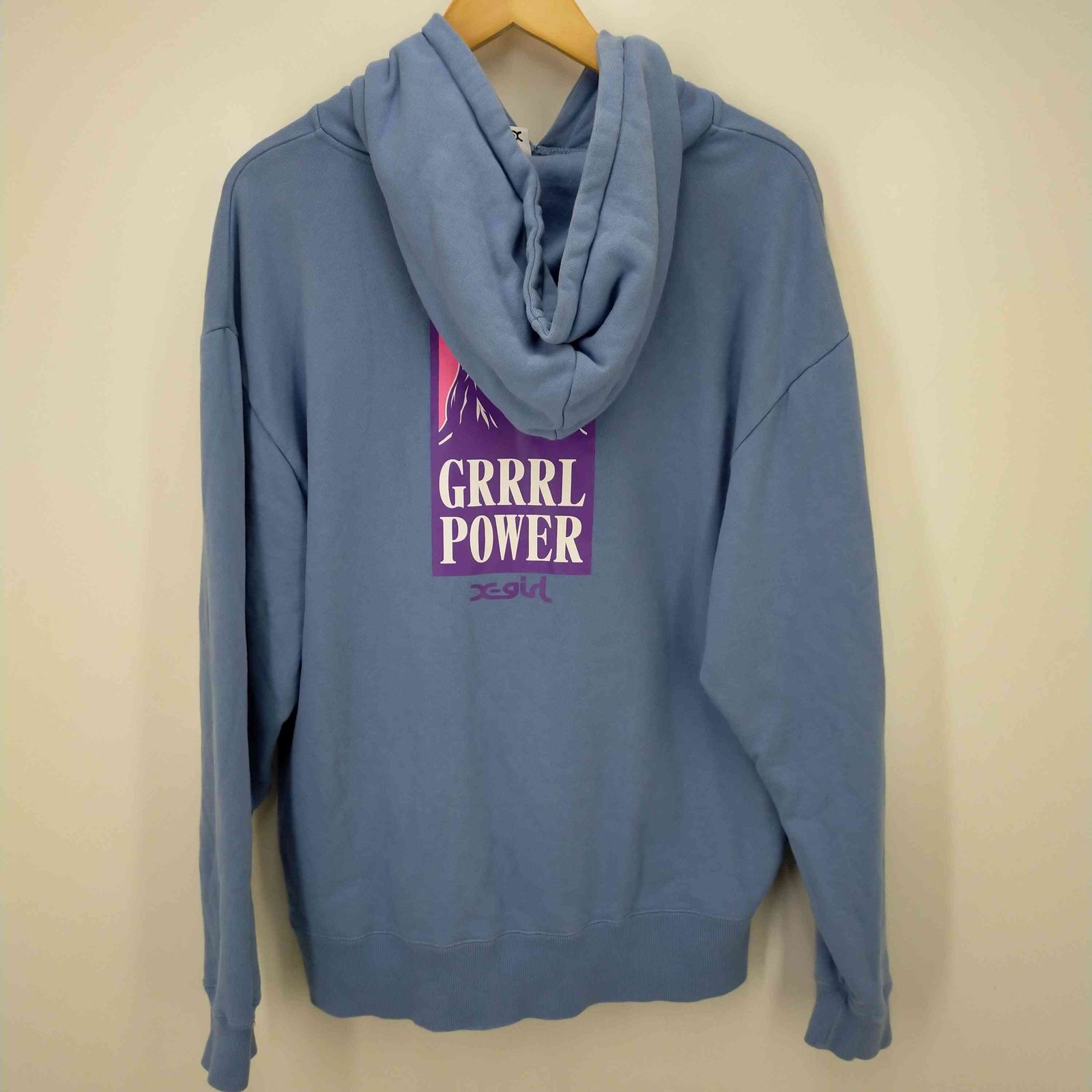 X-girl GRRRL POWER SWEAT HOODIE パーカー X-girl（エックスガール）の「GRRRL POWER SWEAT HOODIE
