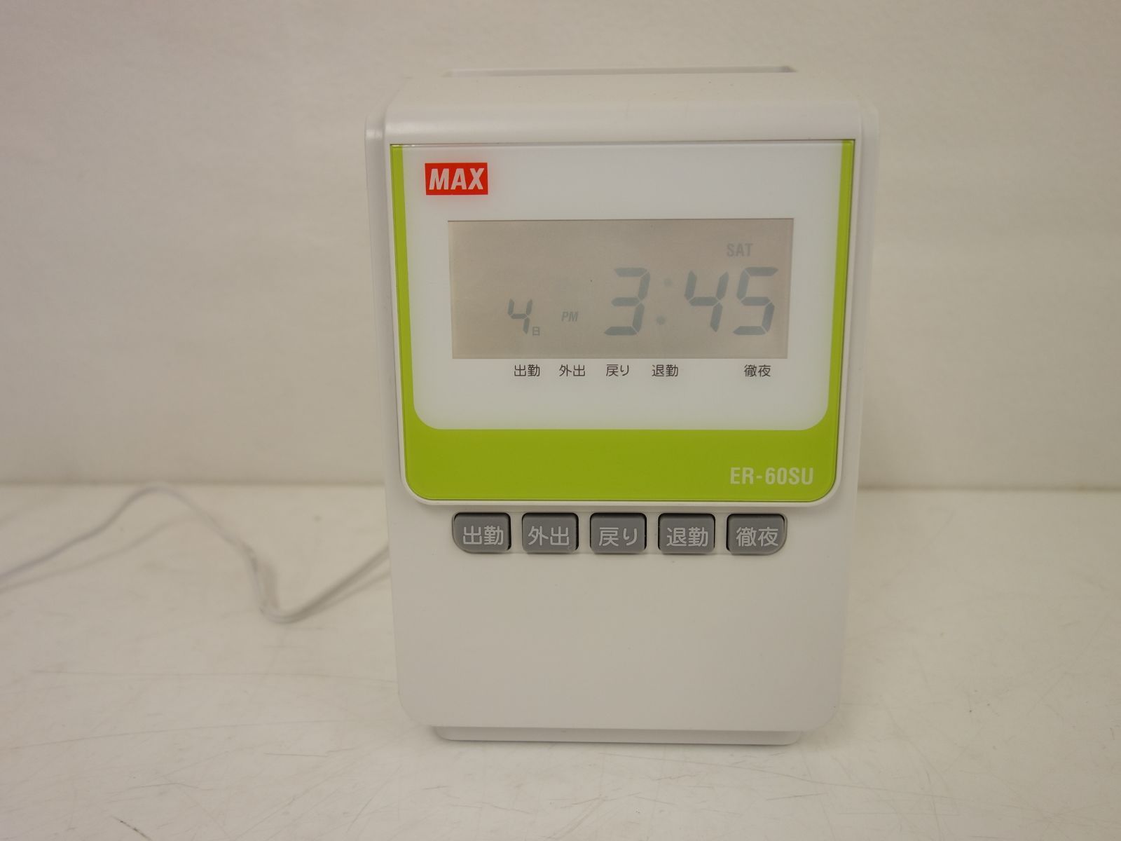 M▽マックス MAX タイムレコーダ タイムカード 100V ER-60SU 38821