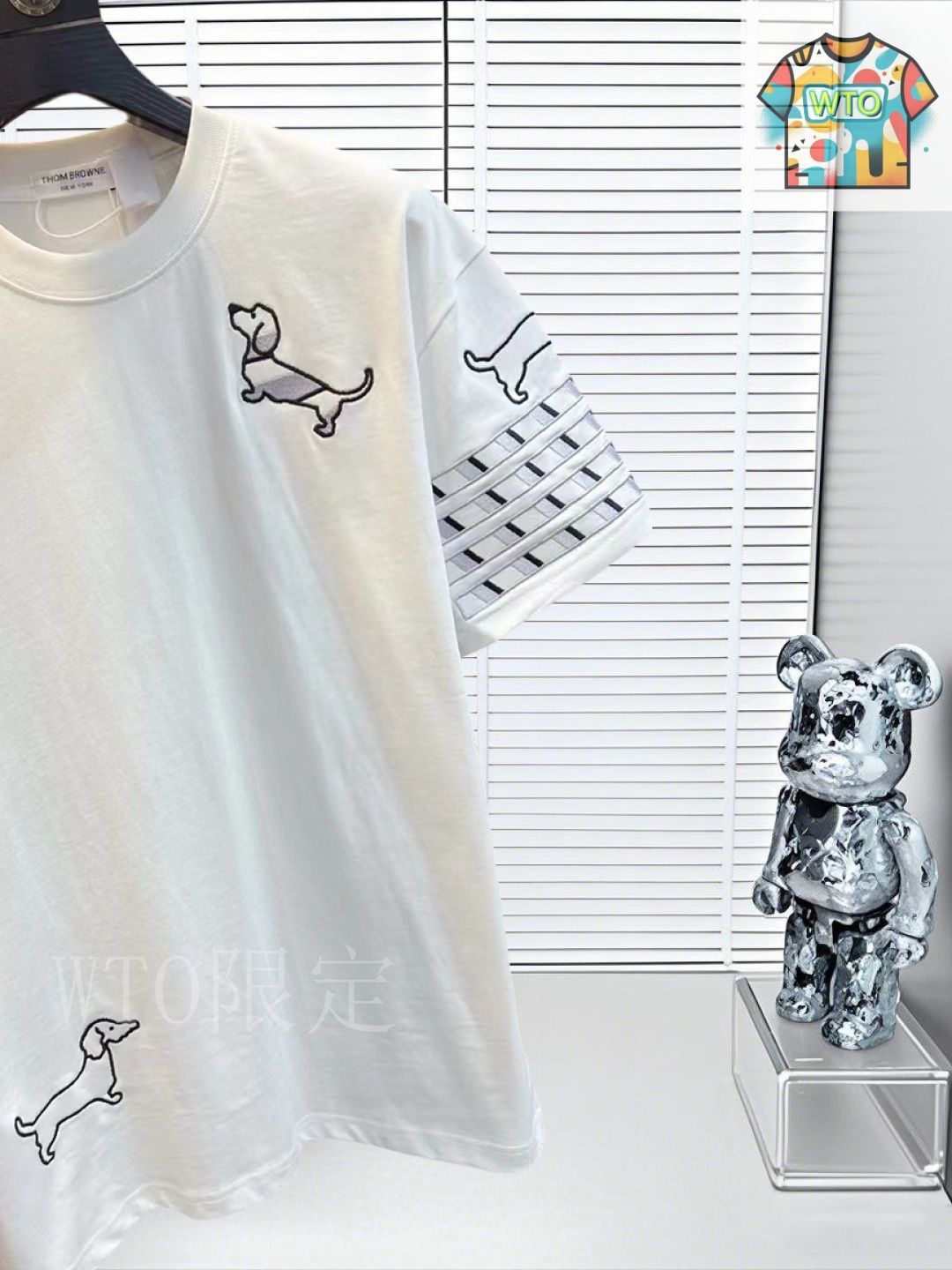 今日特価】THOM BROWNE TB 25SS 刺繍ロゴ シャツ - メルカリ