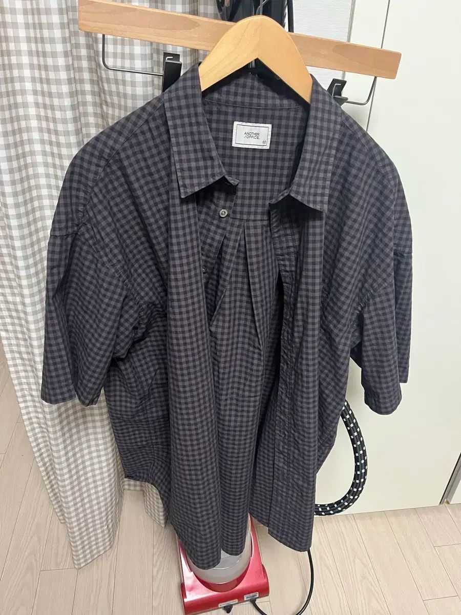 ANOTHER OFFICE アナザーオフィス ギンガムシャツ 茶色 02 サイズ