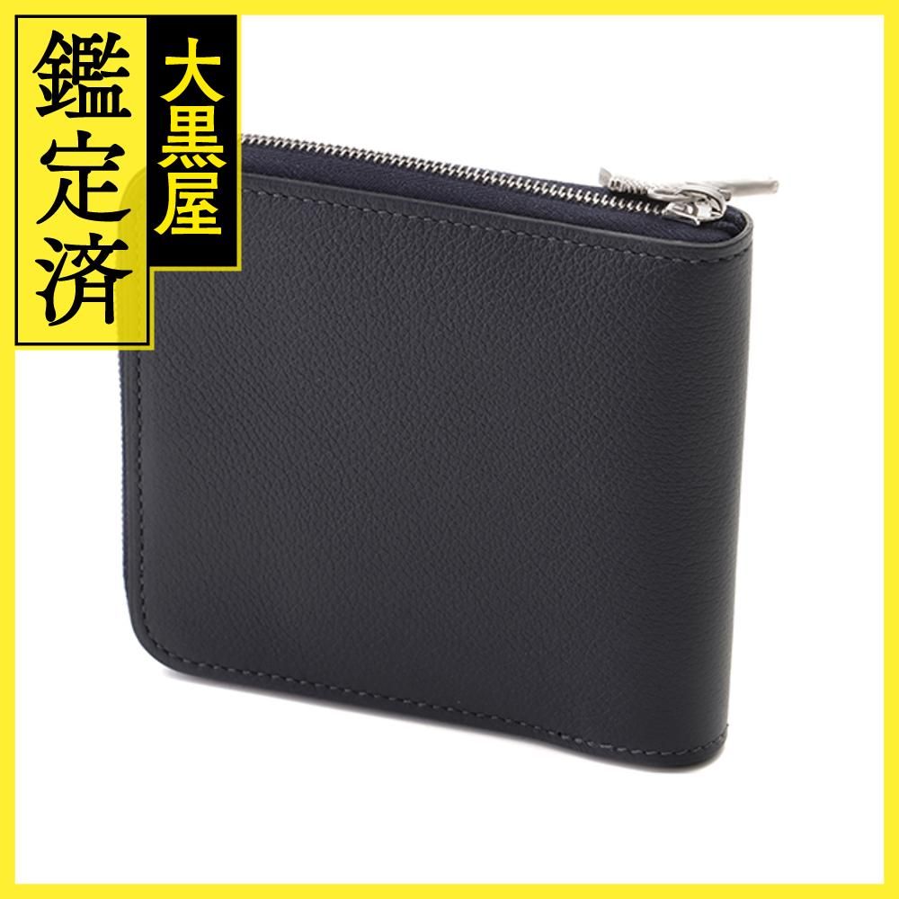 HERMES　エルメス　財布　ジップアンゴー　ホース　ブルーニュイ ヴォーエバーカラー　H078680CB2Z　箱あり　Z刻印　2021年【430】2147200477879