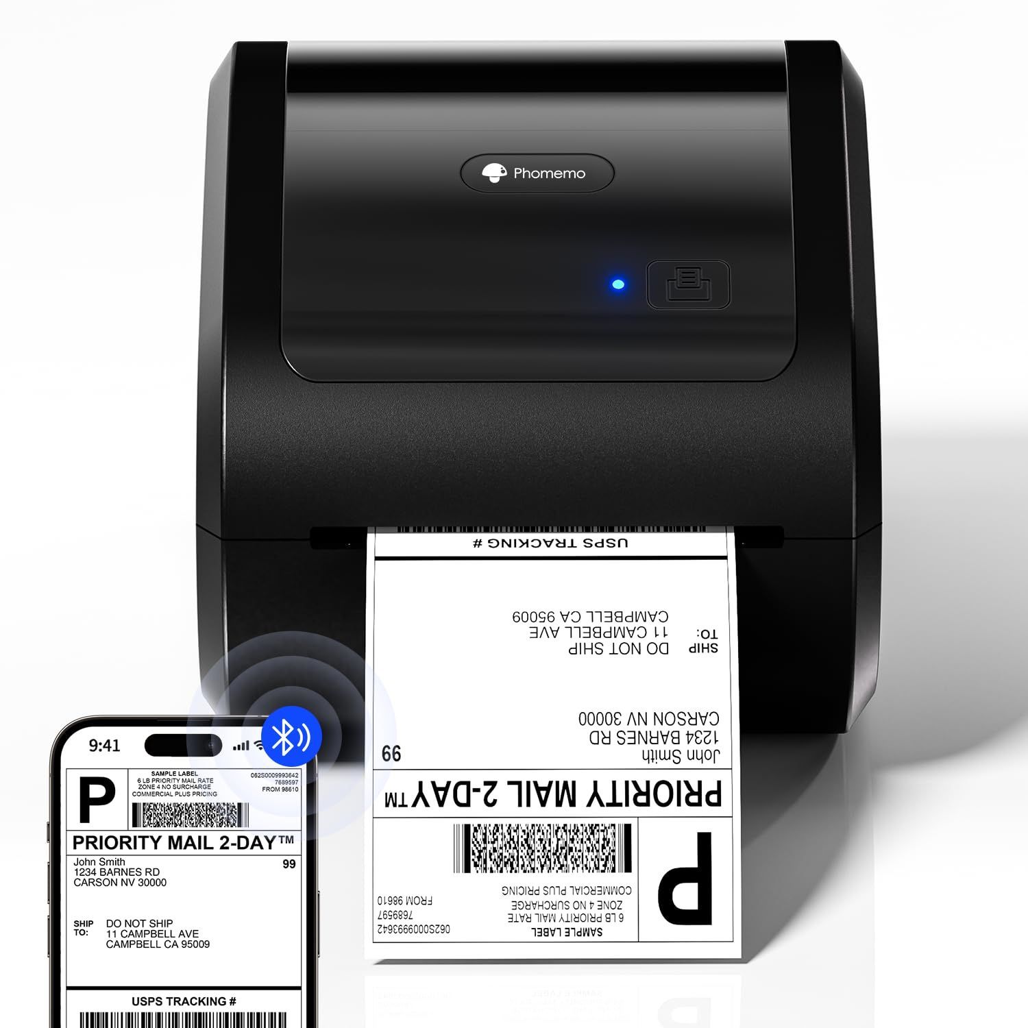 サーマルラベルプリンター D520-BT Bluetooth接続 4 x6 A6 貨物ラベルプリンター Phomemo スマートフォン対応 PC対応 Ebay|Shopify|UPS|日本郵便|倉庫|宅配便|物流|食品ラベルプリンター 高速連続印刷
