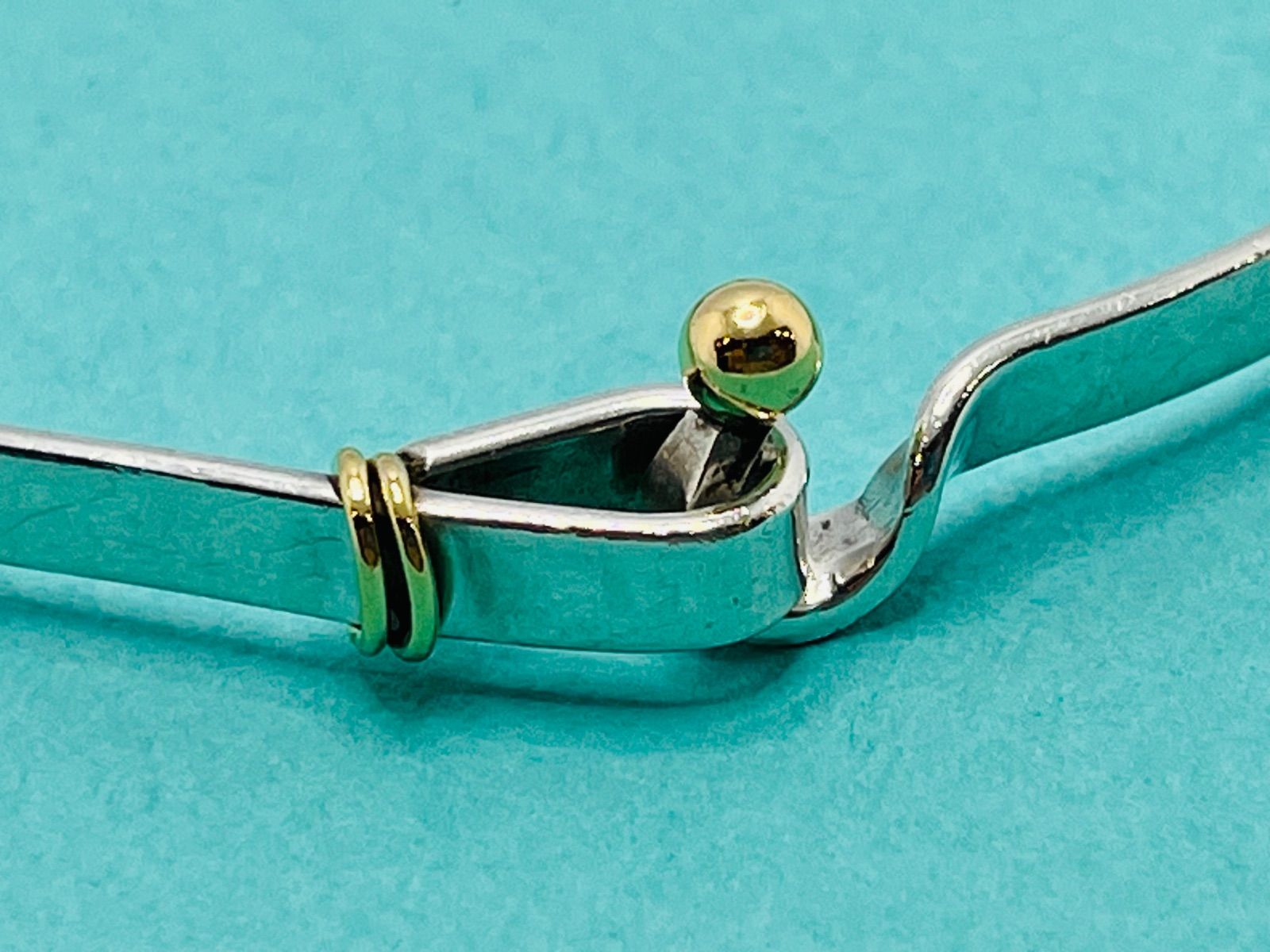 a035 送料無料 Tiffany&Co. ティファニー フック&アイ バングル