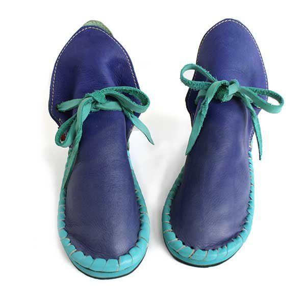 ハンドクラフト FYLOU アニマル柄 ハラコ×レザー モカシンブーツ ユーロ ヨーロッパ フランス アンクル ヒョウ柄 マルチ 本革