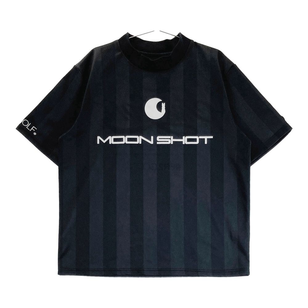 サイズ XL FR2 GOLF エフアールツーゴルフ モックネック 半袖Tシャツ ストライプ柄 ブラック系 240101527613 ゴルフウェア メンズ ストスト