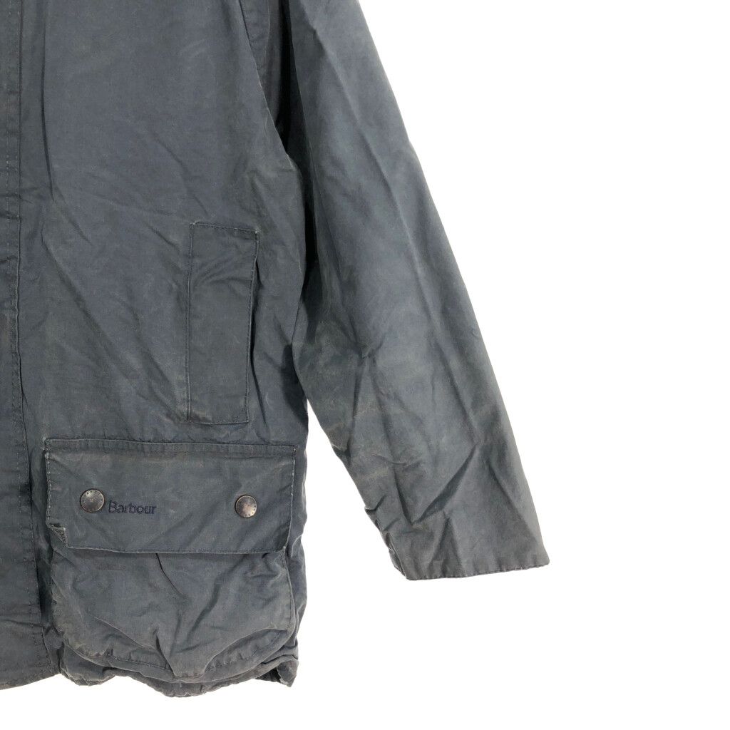 イングランド製 Barbour バブアー BEAUFORT ビューフォート オイルドジャケット ネイビー (メンズ M相当) 中古 古着 R3580 イングランド製 Barbour バブアー BEAUFORT ビューフォート オイルド