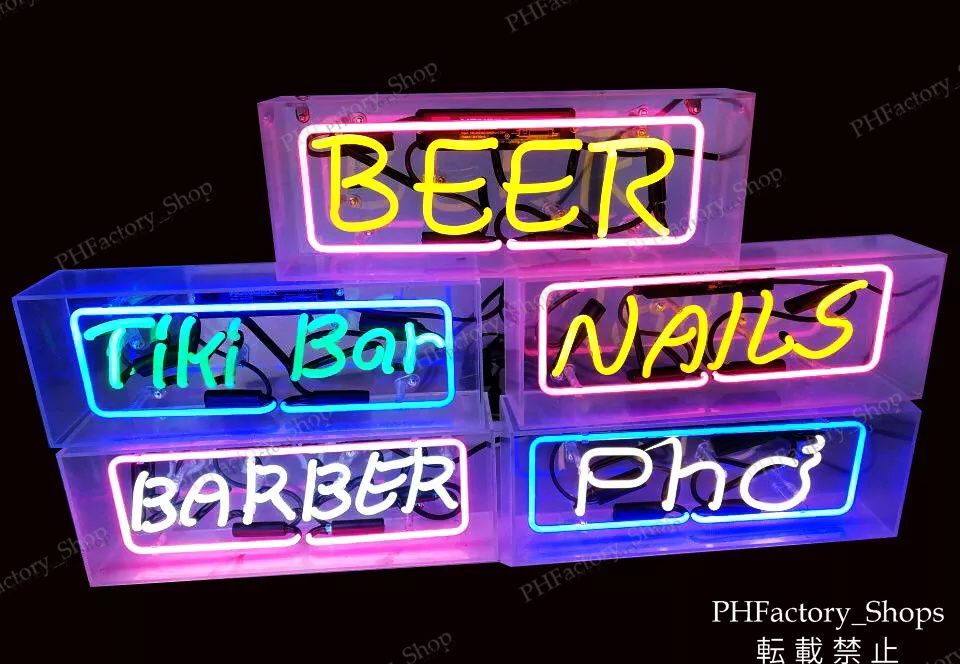 ネオンサイン 寿司 SUSHI アクリルボックス付き ネオン管 NEON SIGN