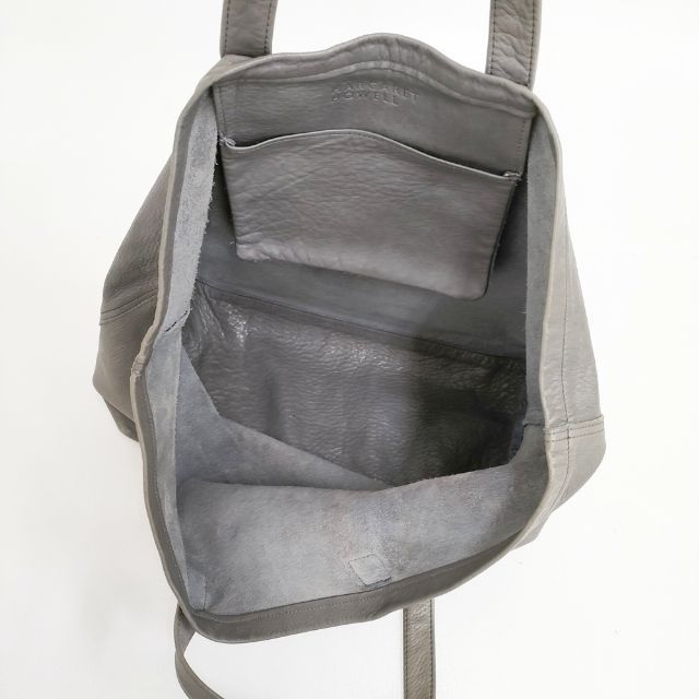 マカロン　マーガレットハウエル　トートバッグ　オールレザー　グレー マカロン様専用 マーガレットハウエル トートバッグ オール