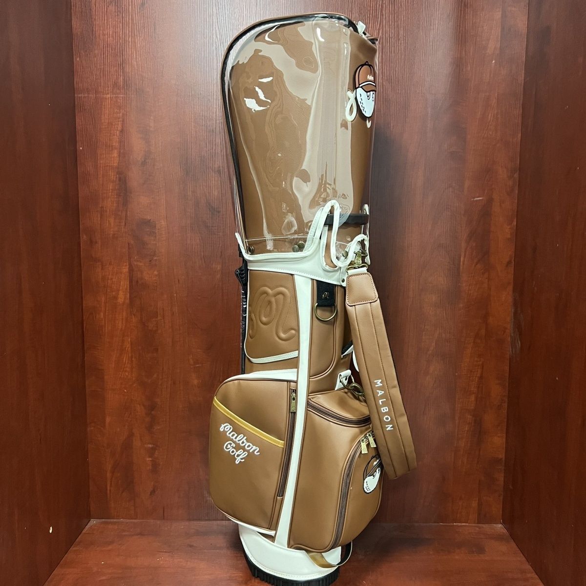 マルボンゴルフ Malbon M バケット スタンドキャディーバッグ スタンドバッグ グリーン ブラウン
