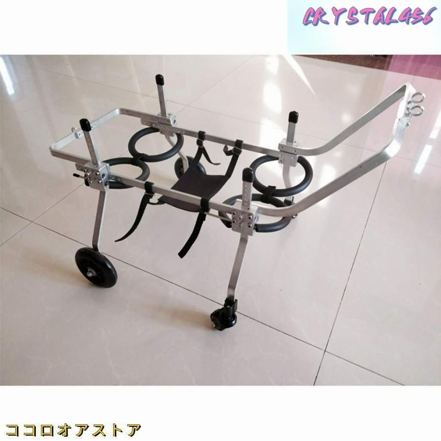 な4輪ステンレス鋼カートペット 猫犬車椅子後肢障害者用リハビリテーション犬用車椅子XXS