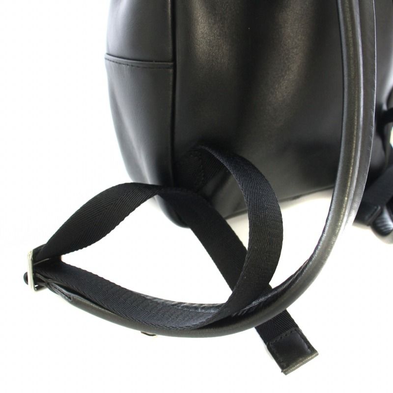 コーチ COACH リュック デイパック クロコ型押し レザー 黒 ブラック