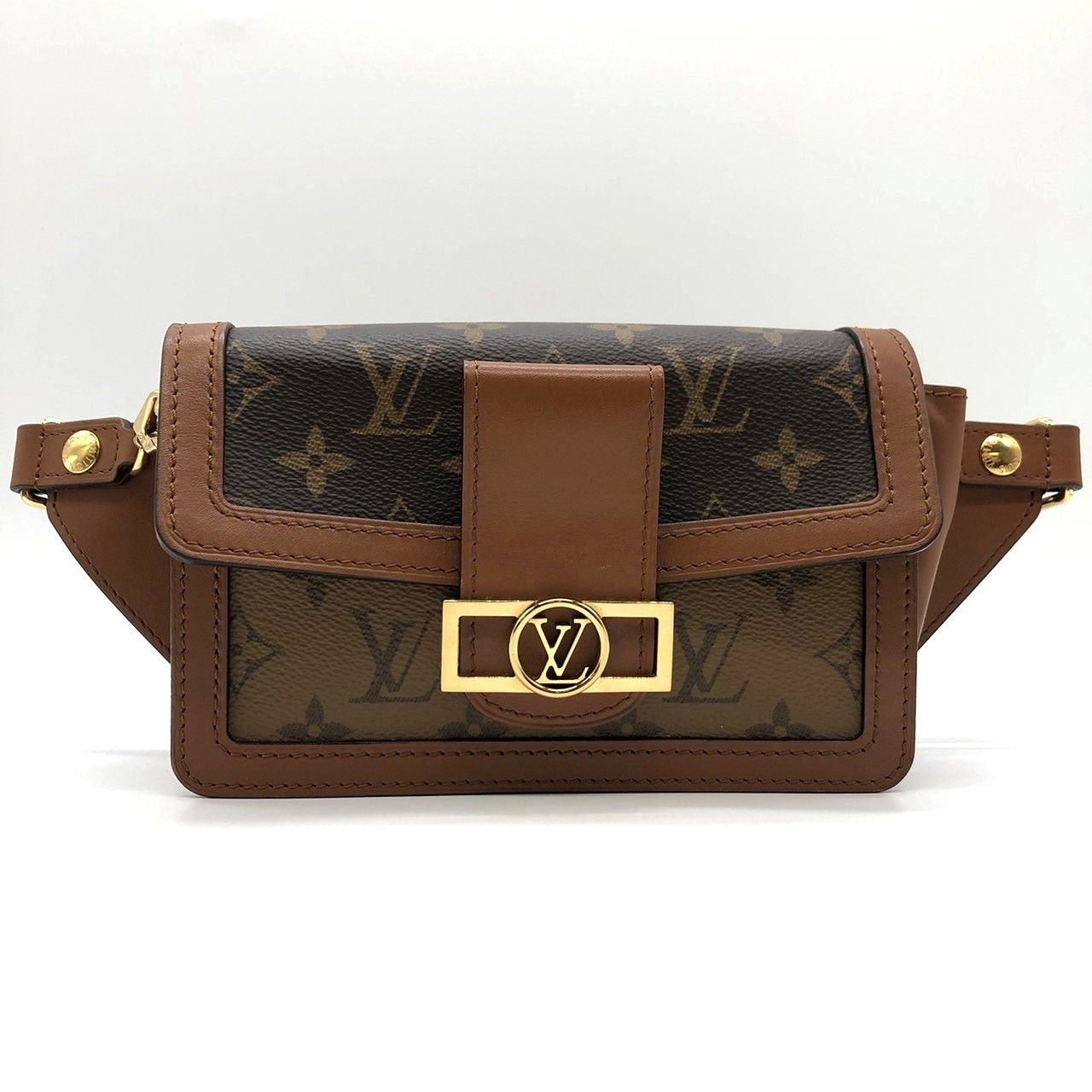 LOUIS VUITTON ルイ ヴィトン M44586 ボディバッグ バムバッグ モノグラムリバース ブラウン メンズ レディース