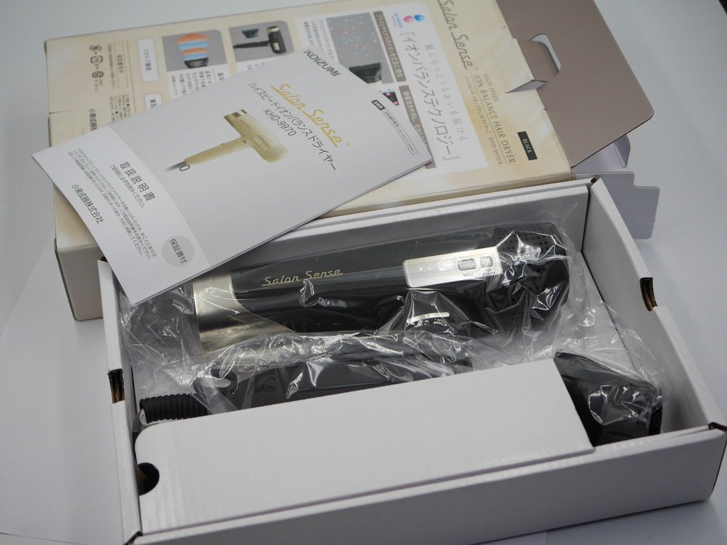 【新品未使用】 コイズミ ヘアドライヤー　KOIZUMI KHD-9970 ハイスピードイオンバランスドライヤー KHD-9970/C・K｜ヘア